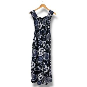 Band of Gypsies Black and White Floral Jumpsuit